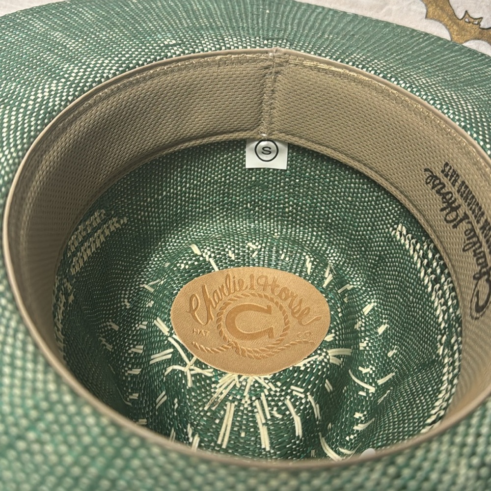 Charlie Horse straw hat green Women’s size Small - Picture 6 of 7